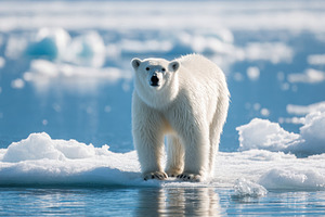 Polar bear on ice in the arctic, an Animal Photo by AlyaAnd