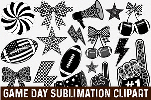Game Day Sublimation Clipart PNG, an Illustration by SinaCreation