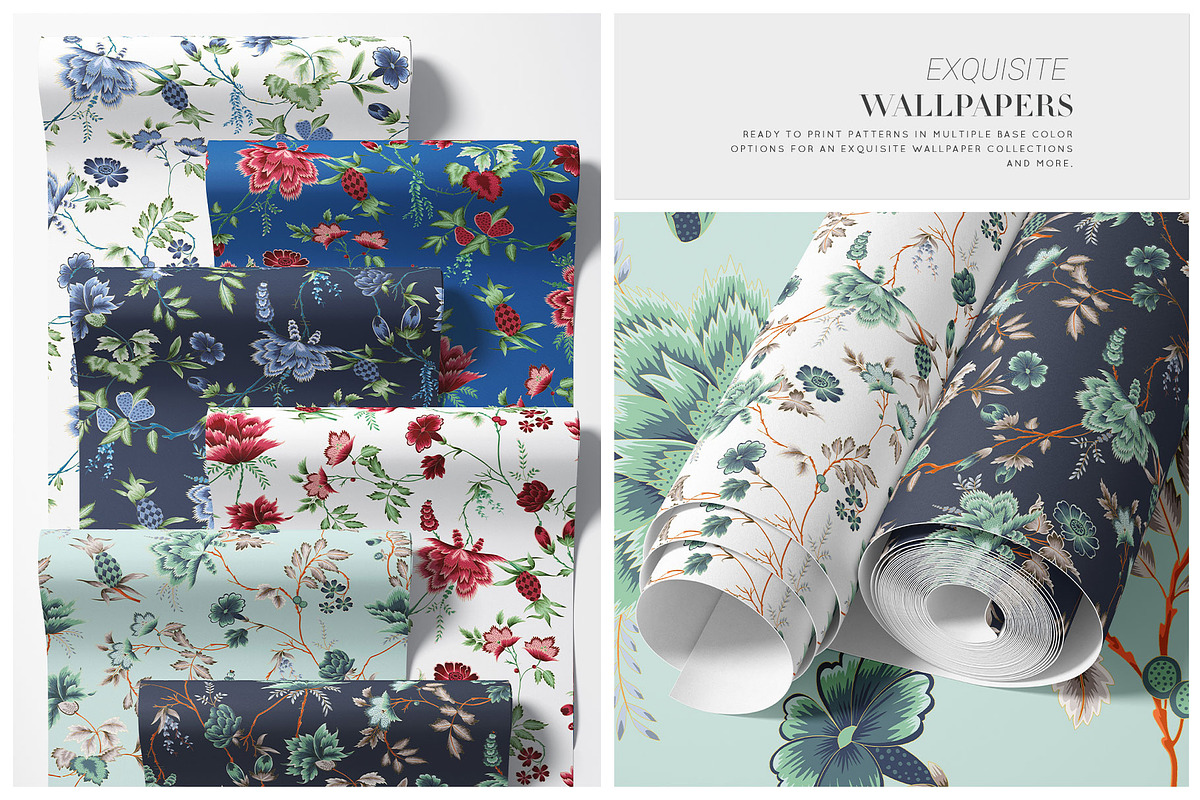Bordeaux Garden Vintage Floral Print, a Pattern Graphic by Pink Linen (Photo 9 of 13)