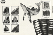 Inky Way Travel Procreate Sketchbook, a Brush Add-On by Liquid Amethyst Art (Thumbnail 5 of 7)