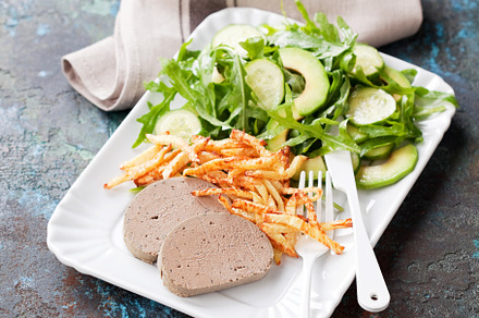 Chicken liver pate with fried celery