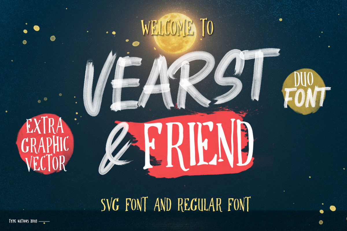 Vearst & friend SVG FONT & REGULAR, a Font by Typenations (Photo 1 of 10)