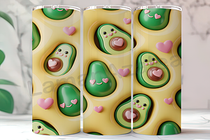 3D Cute Inflated Avocado Tumbler, an Arts & Entertainment Photo by LamanAzalea