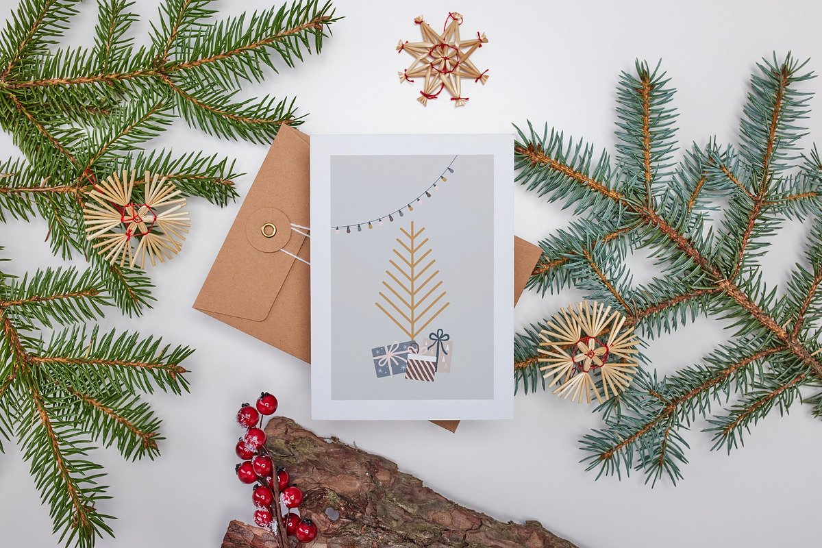 Hand Drawn Christmas Cards Bundle, a Card Template by maaariabouvier (Photo 13 of 19)
