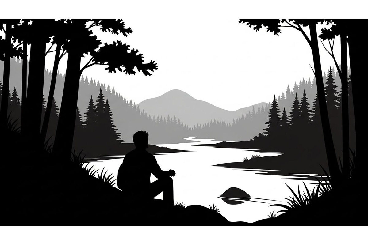 Nature Landscape Silhouette Vector B, an Illustration by Designer_Momina (Photo 50 of 51)