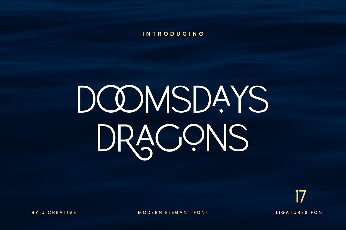Doomsdays Dragons Sans Serif Font, a Sans Serif Font by UICreative (Photo 1 of 13)