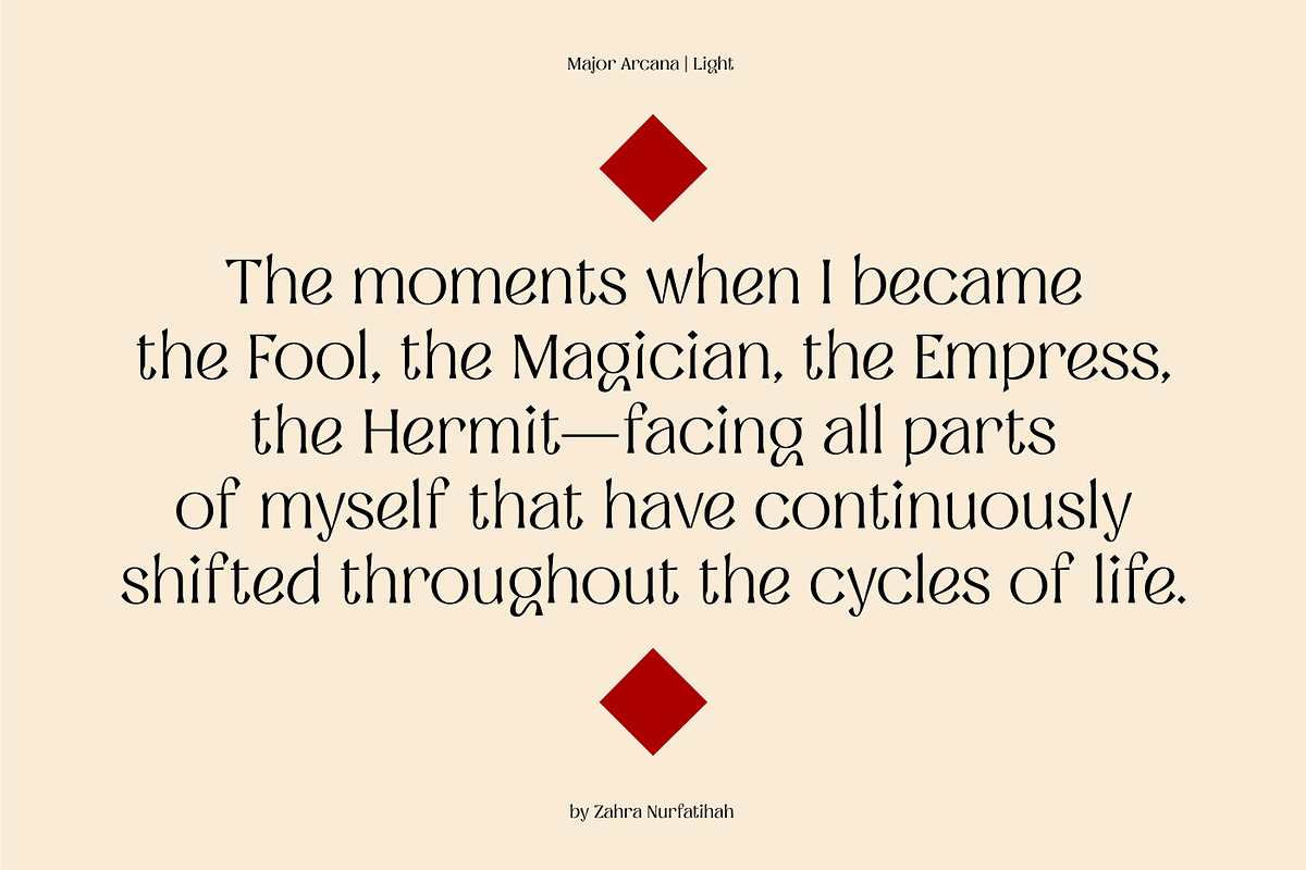 MAJOR ARCANA - Display Variable Type, a Serif Font by Artflorara (Photo 6 of 21)