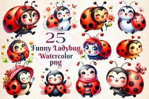 Cute Ladybug Sublimation Clipart