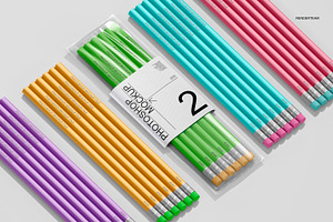 Pencil Packaging Mockup Set