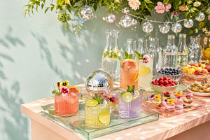Garden disco party scene with vibran, a Photo by Dvoevnore photos