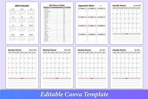 2024 Online Business Planner Canva