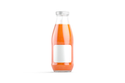 Juice Glass Bottle Carrot 3D Model, an Object 3D Model by rebrandy