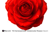Scarlet Red Roses Wedding watercolor, a Decorative Illustration by crafty (Thumbnail 2 of 11)