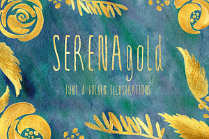 SERENA Gold. Fine Art Font .