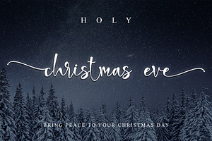 Holi Christmas Eve, a Script Font by Letterara