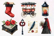 Victorian Christmas Clipart, an Illustration by Dream Creation (Thumbnail 2 of 7)