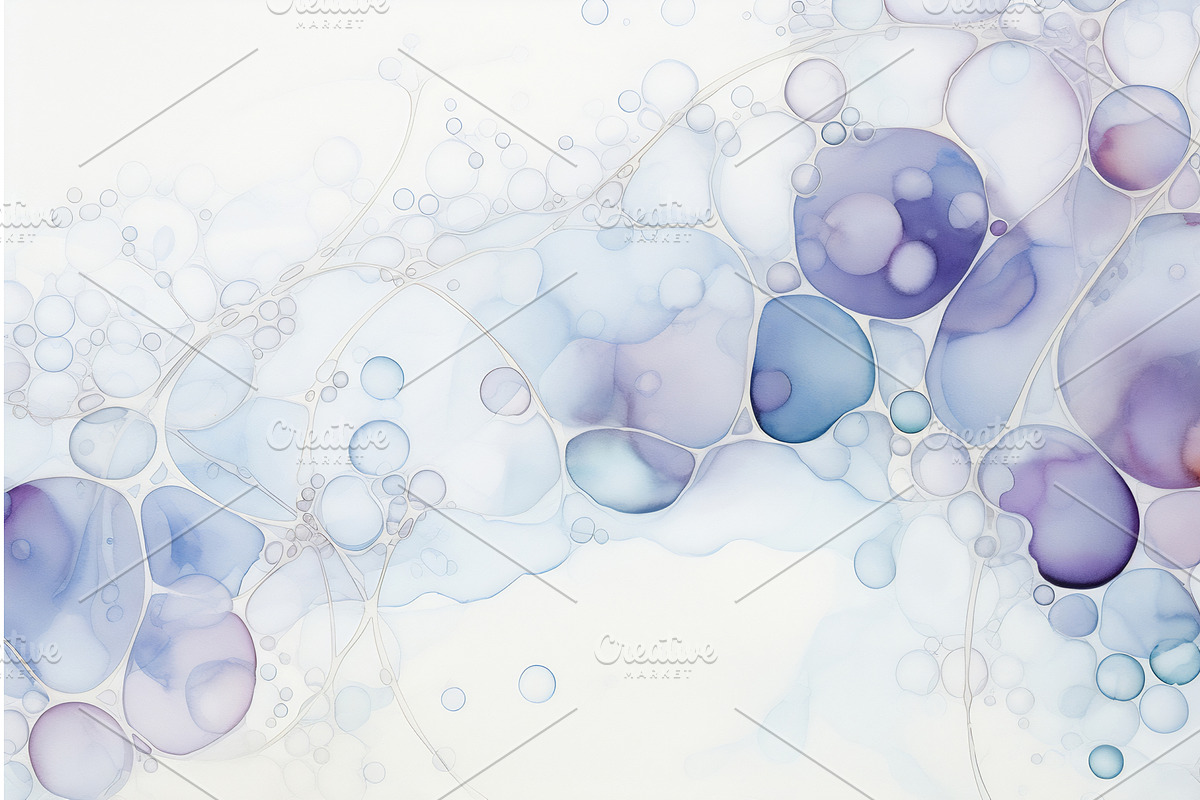 Purple Watercolor Bubble Abstract, a Decorative Illustration by Beautiful things