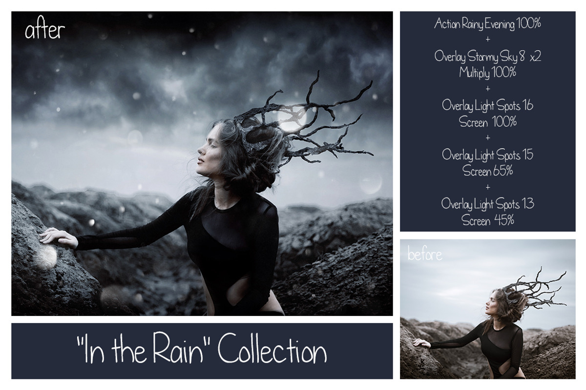 Rain Bundle - Actions&Overlays, a Texture Graphic by LovePhotoMoment (Photo 4 of 19)