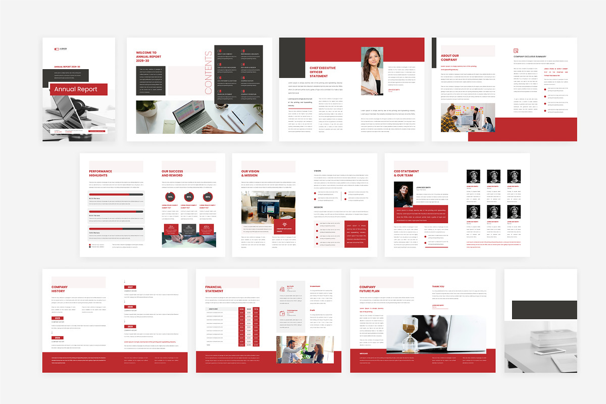 Annual report brochure template, a Brochure Template by Tanmoy Topu (Photo 2 of 12)