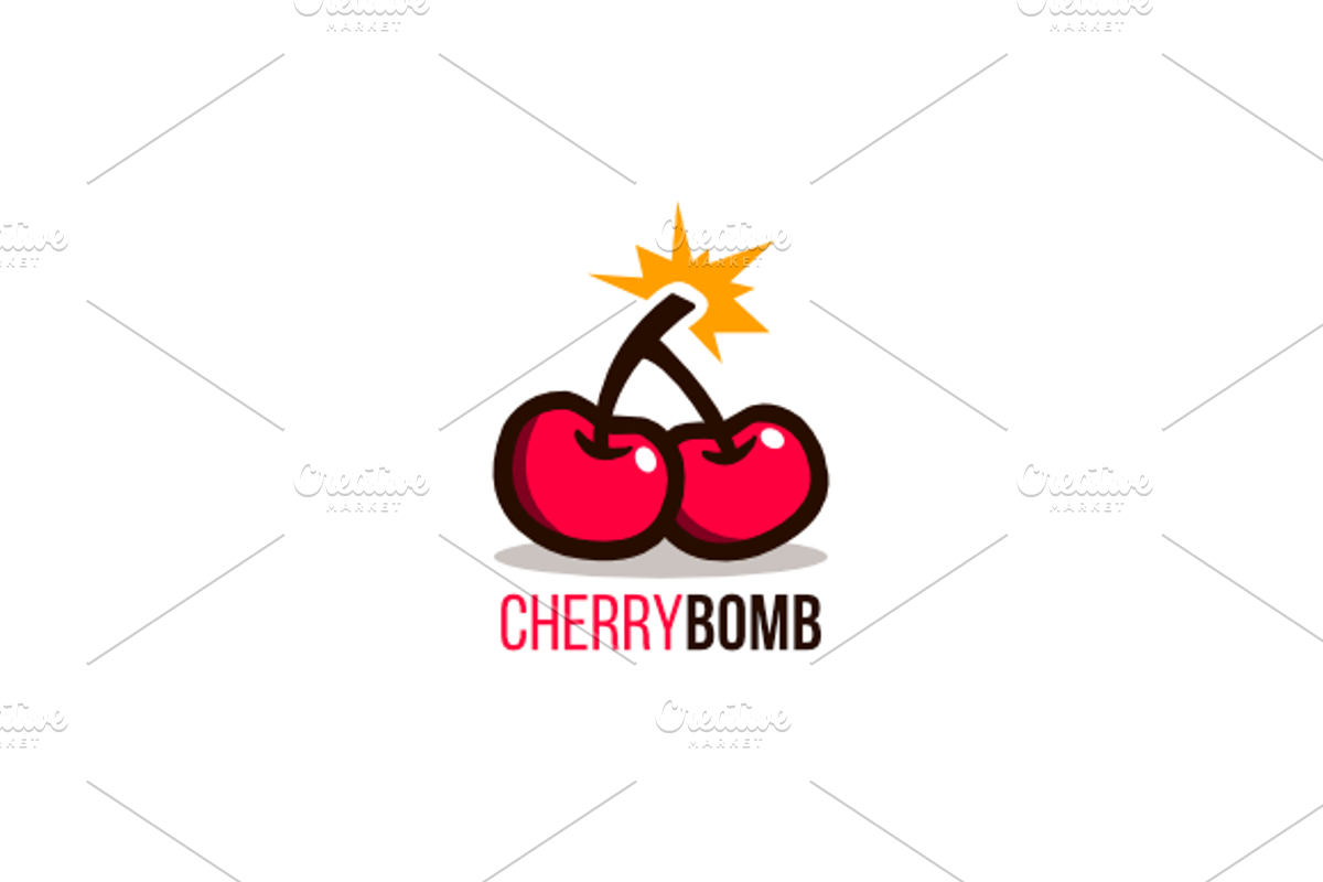 Cherry Bomb Logo, a Branding & Logo Template by Crown Creative's Shop (Photo 1 of 2)