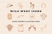 Wild West Hand Drawn Illustration, an Object Graphic by LineByLine (Thumbnail 1 of 2)