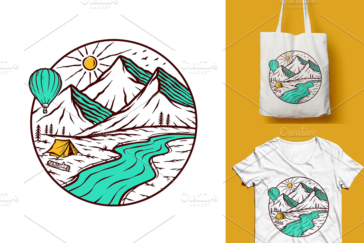 25 in 1 Bundle - Beach & Mountain, a Seasonal Illustration by gunaonedesign (Photo 2 of 21)