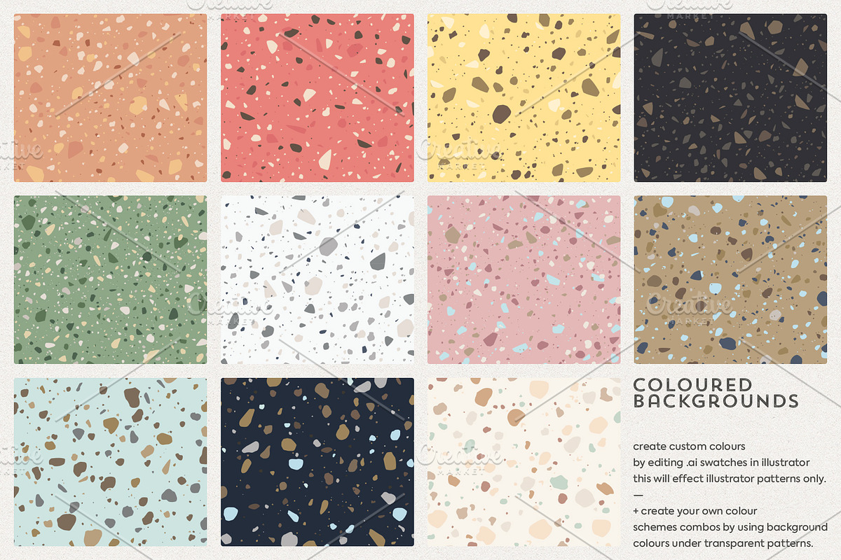 22 Seamless Terrazzo Patterns, a Pattern Graphic by Sinclair Creative Agency (Photo 5 of 7)