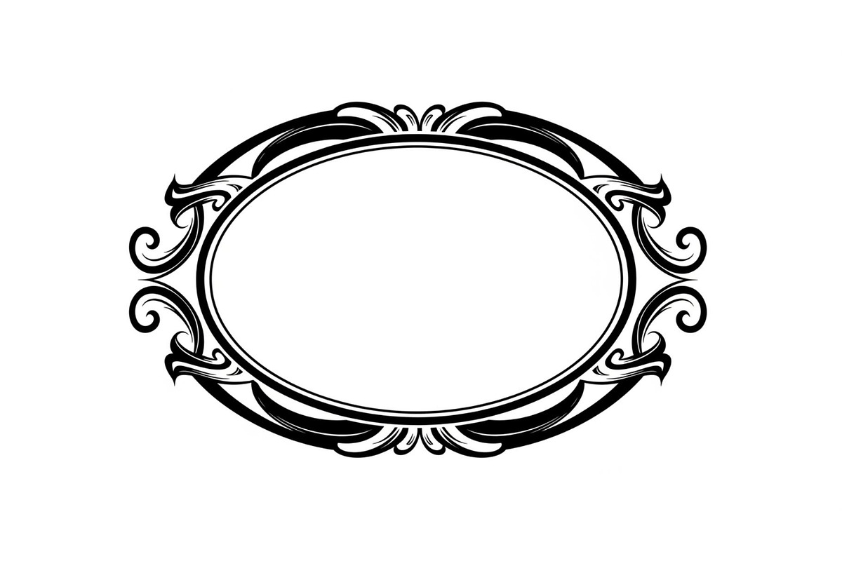 Vintage Oval Frame Vector Bundle, an Illustration by musafir_fashion (Photo 8 of 31)