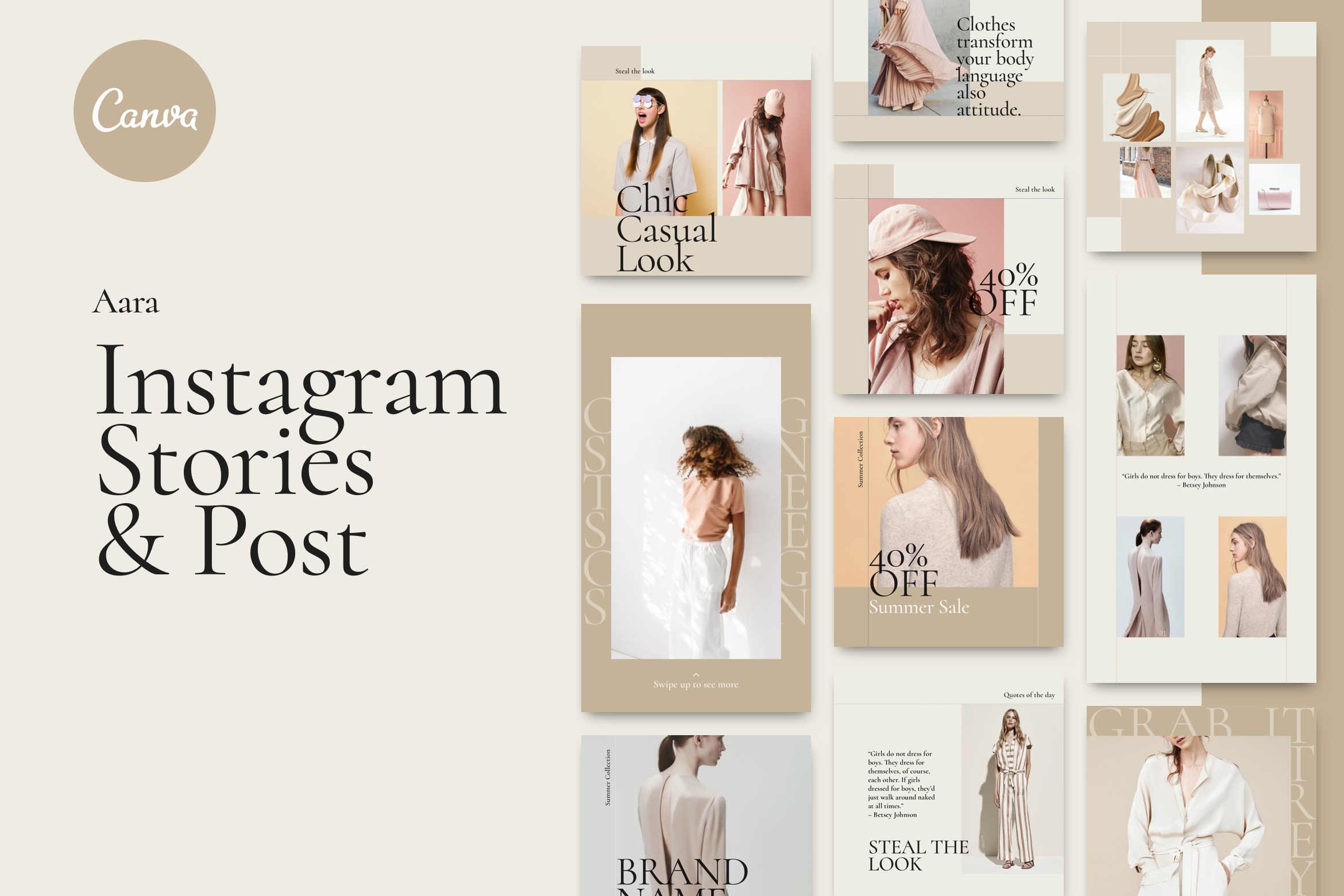 CANVA Instagram Stories & Post, a Social Media Template by Kreativ Space