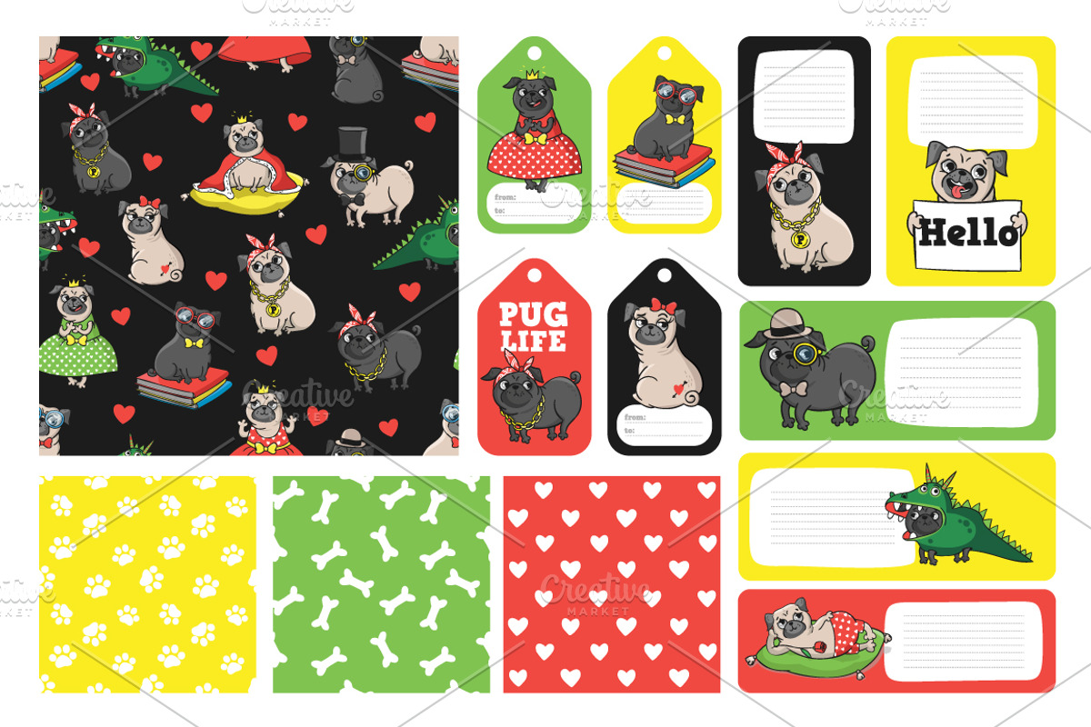 Pugs. Characters., an Illustration by Martyshova (Photo 4 of 5)