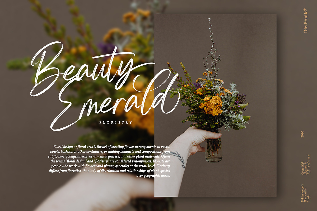 Bright Angels, a Script Font by din-studio.com (Photo 6 of 10)
