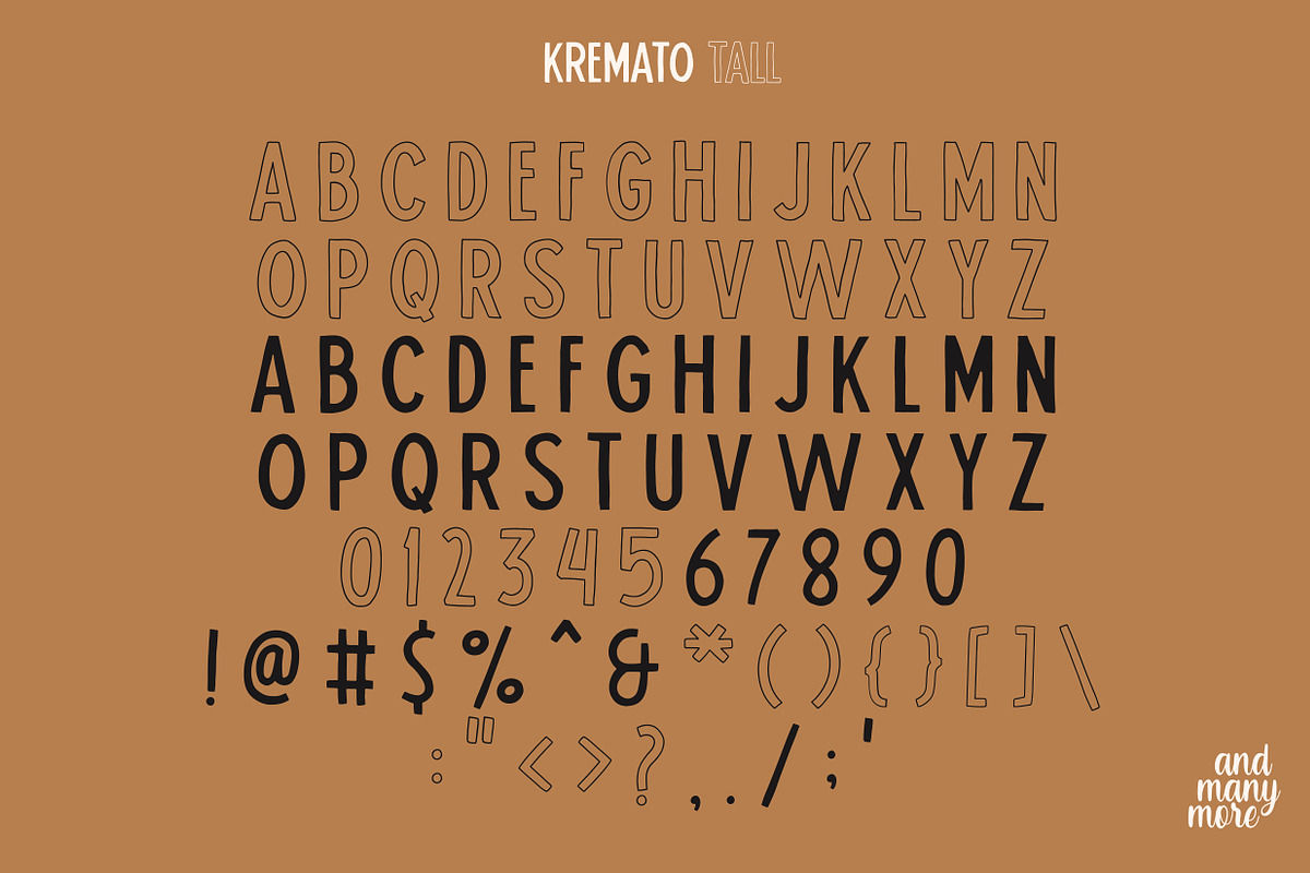 Kremato - Natural Hand Drawn Fonts, a Sans Serif Font by Konstantine Studio (Photo 8 of 11)