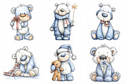 Cute Polar Bear Clipart Bundle, an Illustration by Daily.Designs (Thumbnail 3 of 5)