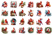 Watercolor Red Cardinal Clipart PNG, an Icon by SinaCreation (Thumbnail 2 of 7)
