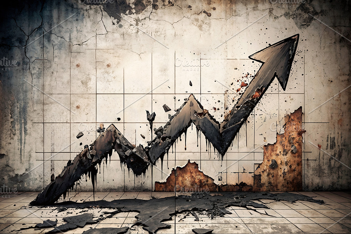 Oil prices chart energetic crisis conceptual illustration, a Finance Illustration by DanFLCreativo