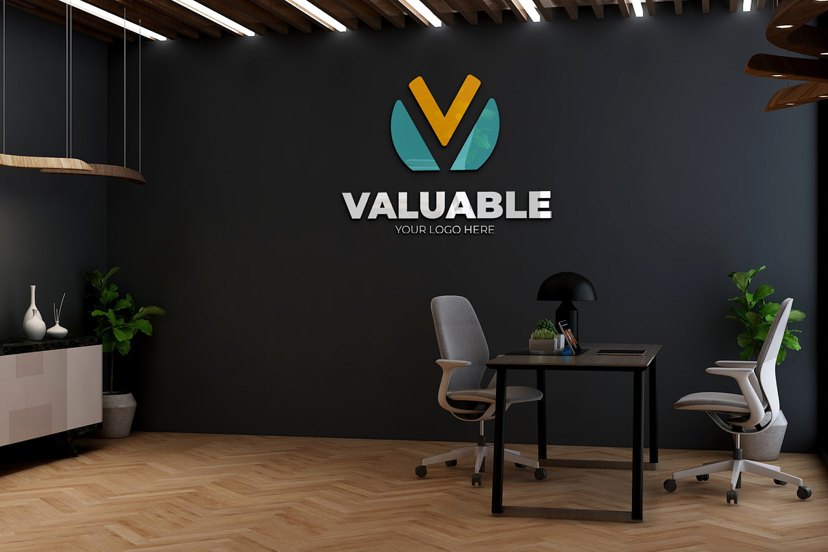 PSD Logo Mockup in Modern Office, a Product Mockup by Ayy (Photo 13 of 24)