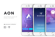 AON - a pack of 3 beautiful iOS apps, a Graphic by Ionut Zamfir (Thumbnail 1 of 5)