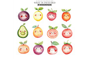 Cute Fruits Clipart Watercolor PNG, an Illustration by CharmClipart (Thumbnail 2 of 9)