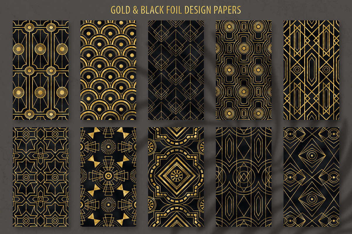 20 Art Deco Seamless Vector Patterns, a Pattern Graphic by CatJello Graphics (Photo 18 of 23)