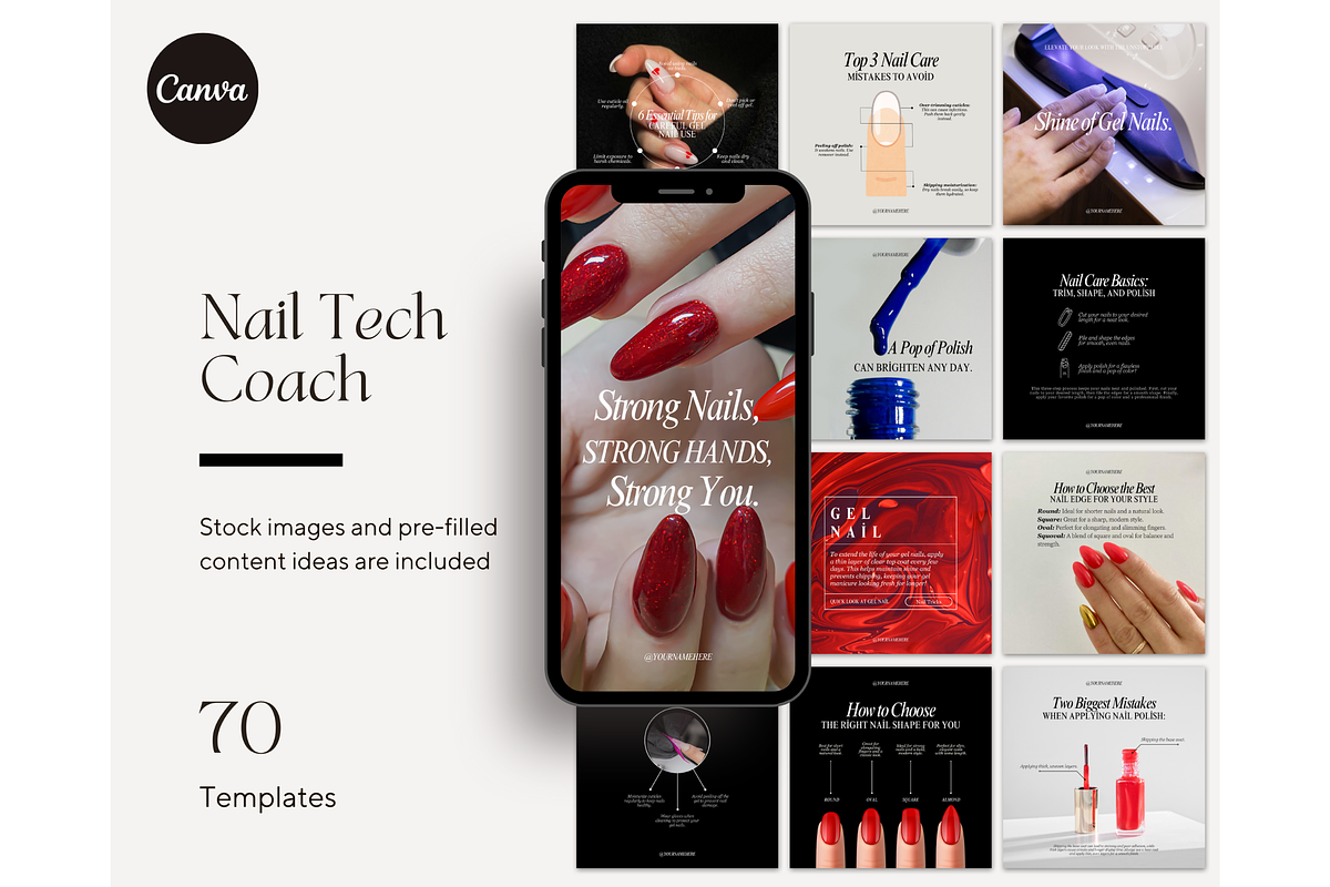 Nail Tech Instagram Template - Canva, a Social Media Template by TheTemplateTopia (Photo 1 of 10)