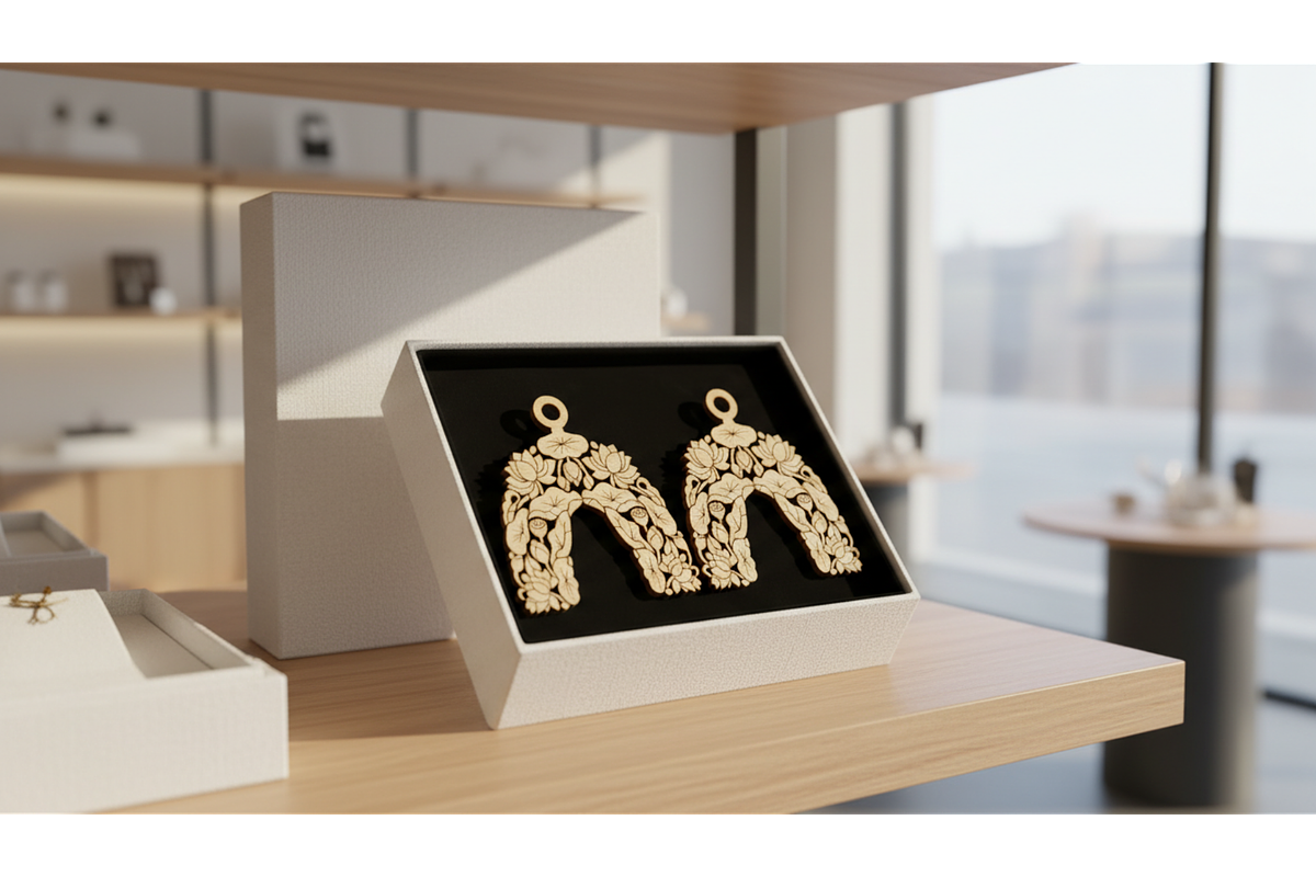 Elegant Ornament Earrings, an Illustration by hafijul (Photo 3 of 11)