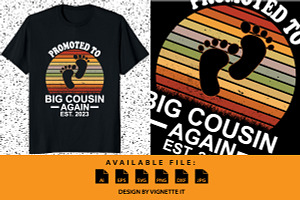 Promoted To Big Cousin Again Shirt