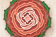 3D Rose Flower Mandala - SVG Cut Fil, a Decorative Illustration by Arshad Ali (Thumbnail 4 of 8)