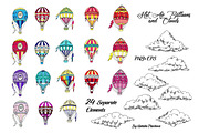 Colored Air Balloons, an Illustration by Nataliapiache (Thumbnail 2 of 7)