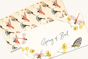 Spring Birds Of Spring Watercolor