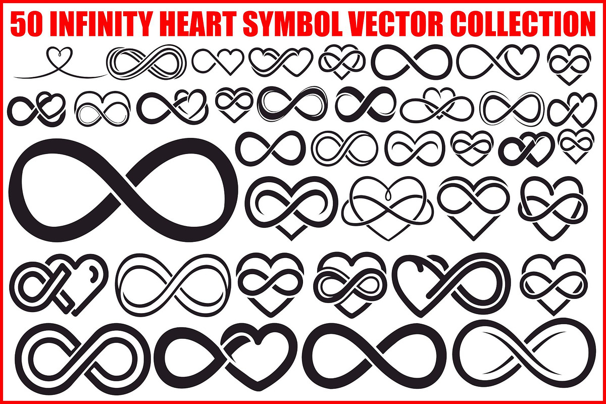 50 Infinity Heart Symbol Vector Bund, an Illustration by abu67222 (Photo 1 of 55)