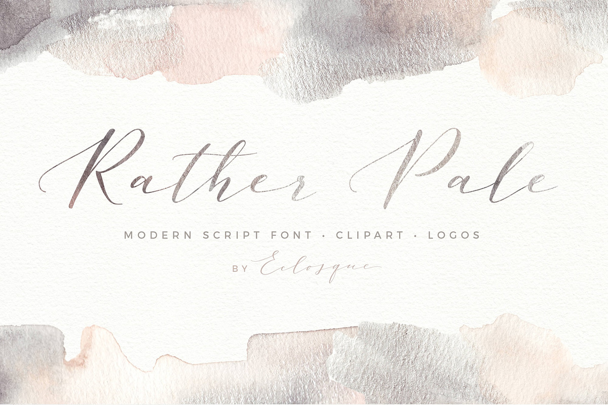 Rather Pale Script, Logos & Clipart