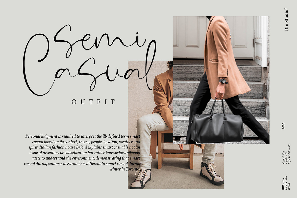 Billastim, a Script Font by din-studio.com (Photo 4 of 10)