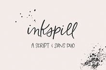 Inkspill Script and Sans Font Duo