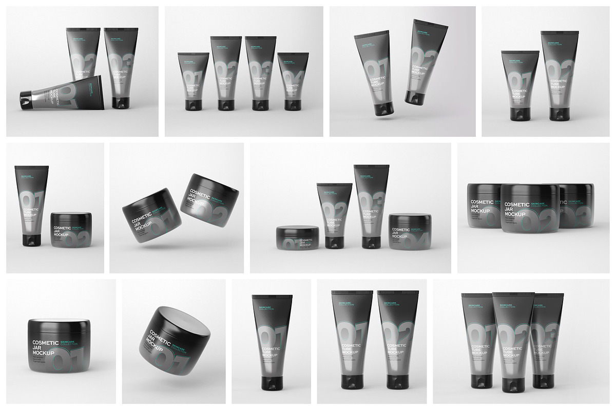 Cosmetics Mockup Set | Tube and Jar, a Cups & Container Mockup by Deeplab (Photo 2 of 16)